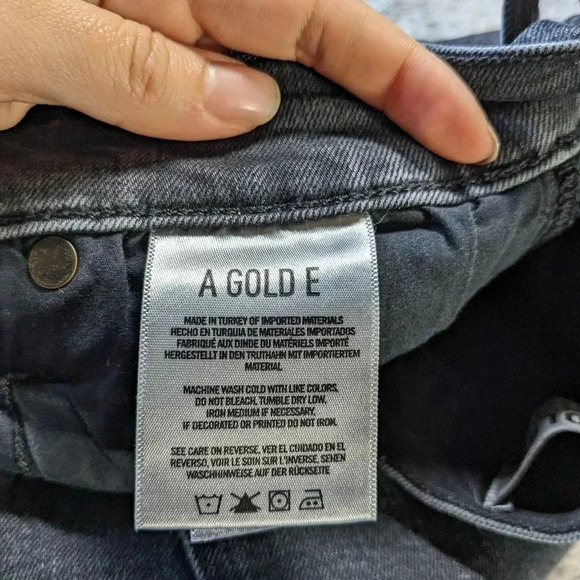 Agolde Black Sophie Jeans High Rise Crop jeans Princeton Size 28 - Picture 7 of 10